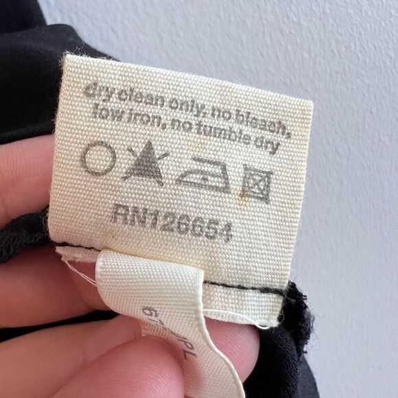 L'Agence Womens 4 Black Slip Dress Lambskin Bodice V Neck Back Zipper Sleeveless - Picture 13 of 13